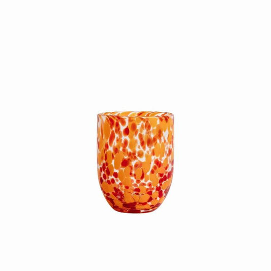 Byon Confetti Glasses - Red & Orange, Set of 6