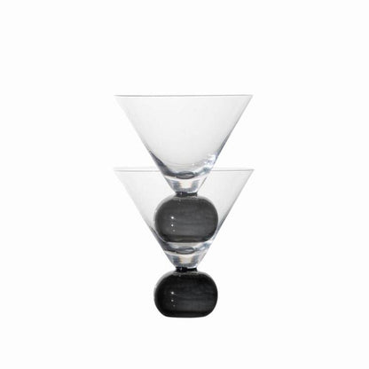 Byon Spice Martini Glass - Black, Set of 2