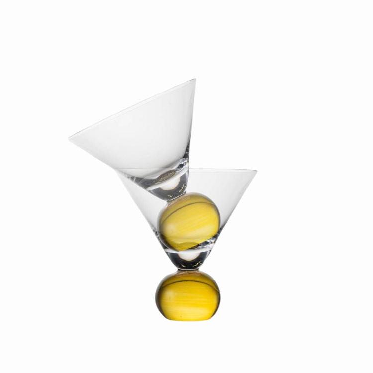 Byon Spice Martini Glass - Yellow, Set of 2