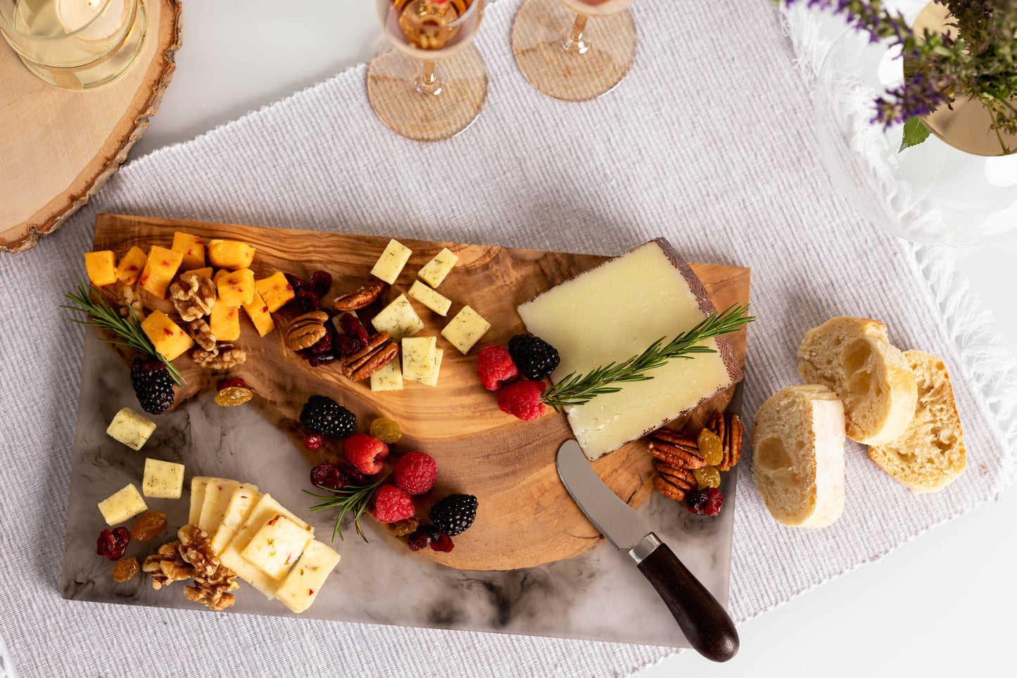 Jeanne Fitz Olive Wood & Resin Serving Board