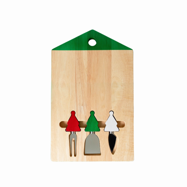 Tootles! by Jeanne Fitz Christmas Cheese Board - 4 Piece Set