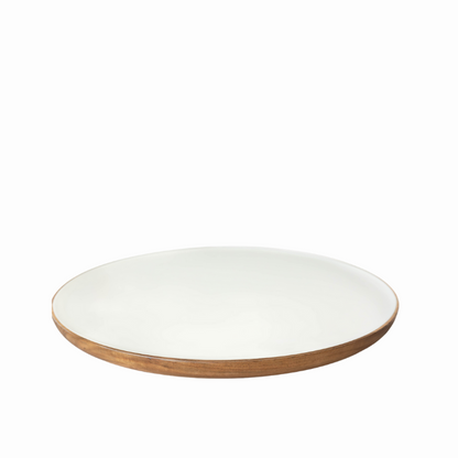 Jeanne Fitz Wood & White Collection Lazy Susan