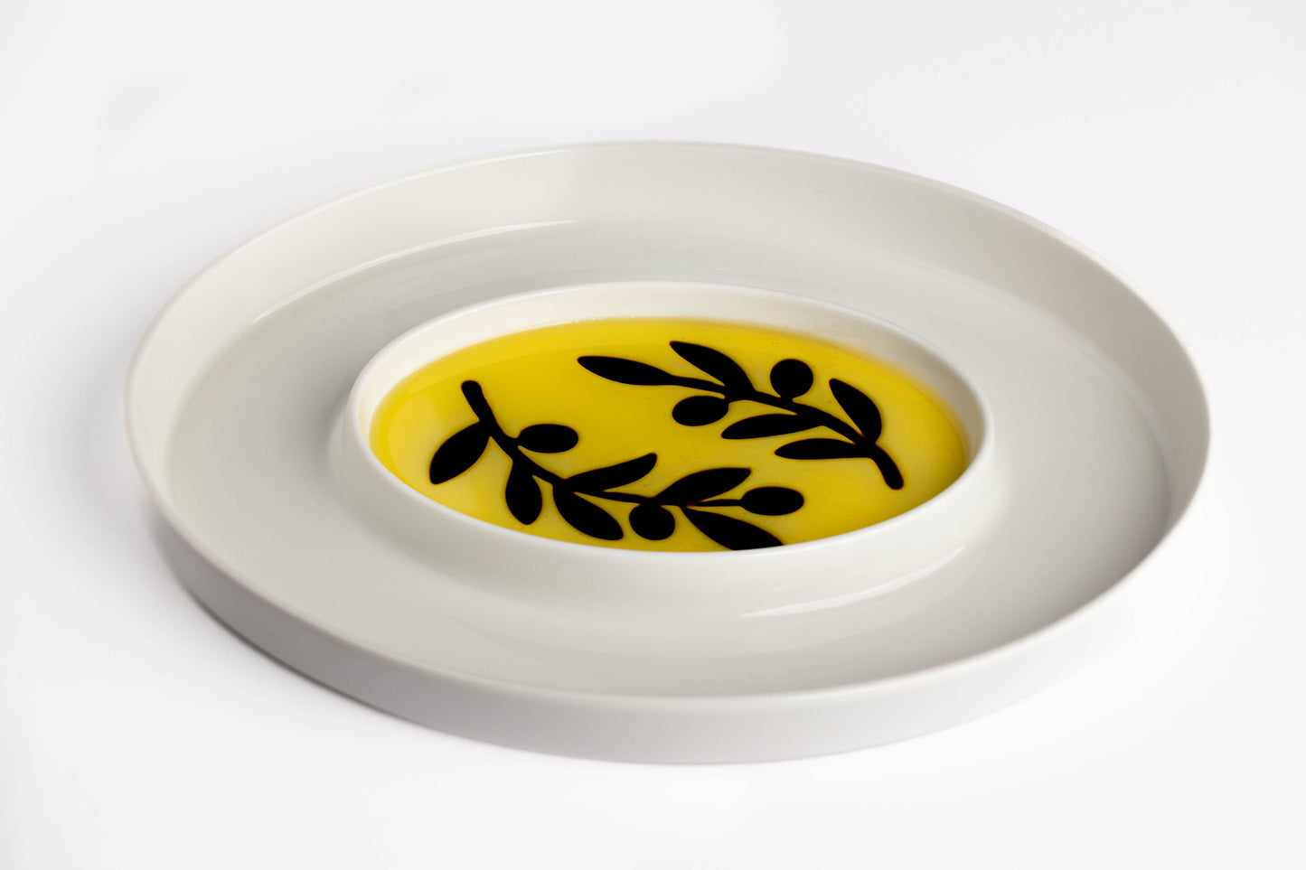 Jeanne Fitz Olive Oil & Vinegar Dipping Tray - Olive Branch