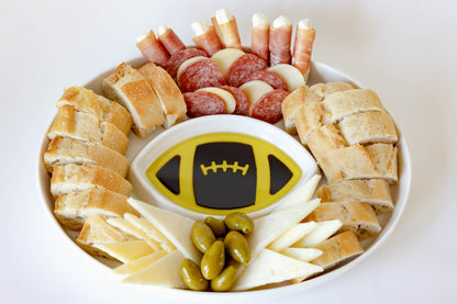 Jeanne Fitz Olive Oil & Balsamic Vinegar Dipping Platter - Football