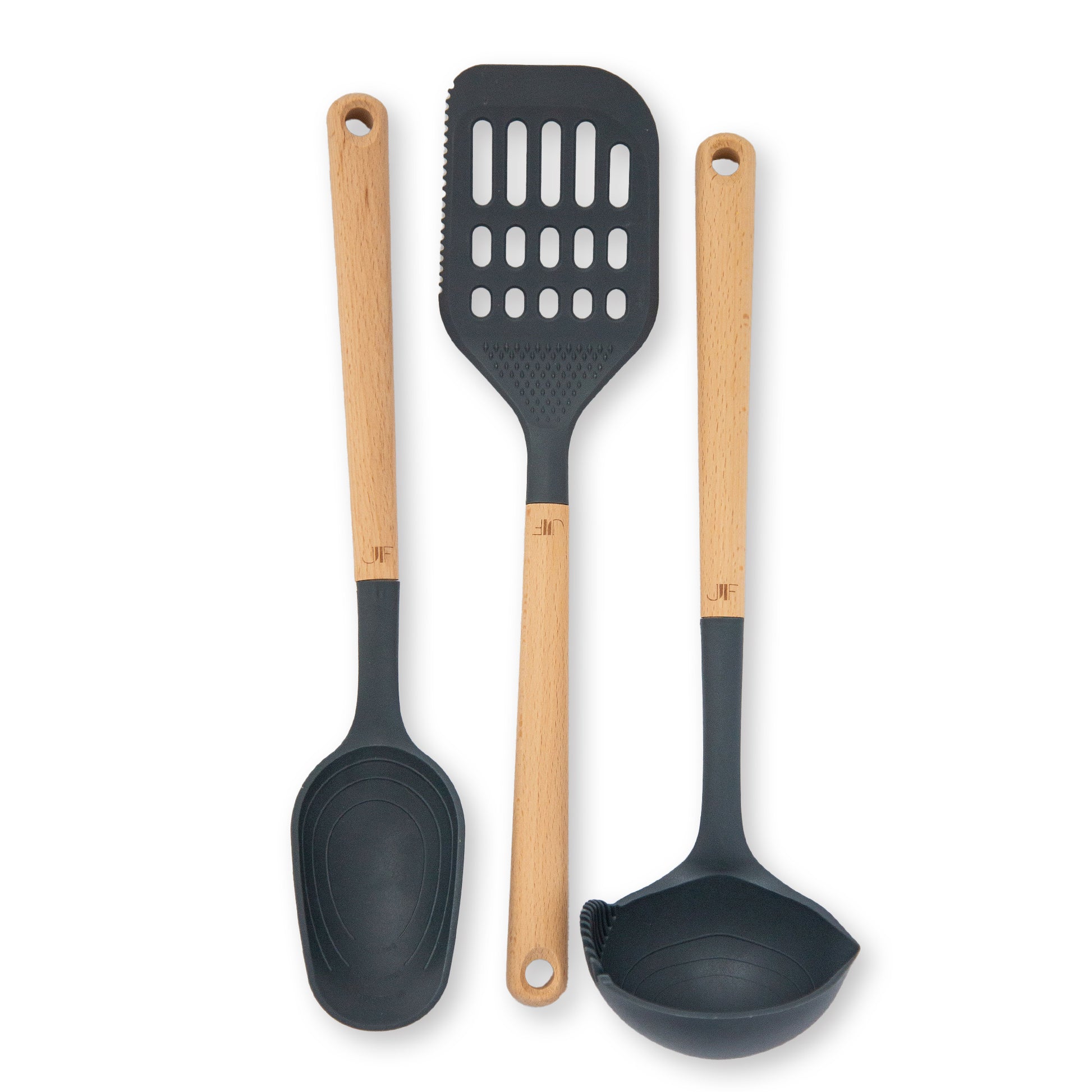 3-Piece Nylon Utensil Set - Slotted Spoon - Serving Spoon - Spatula
